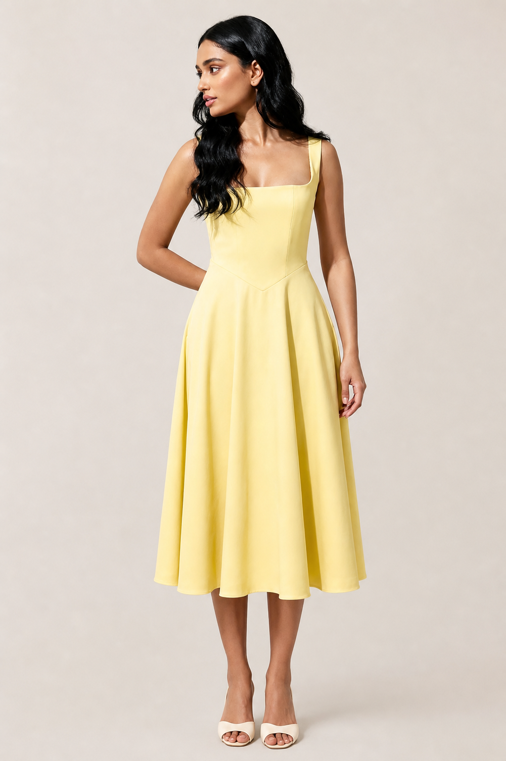 Gracen — Vestido Midi Fluido para Mulheres