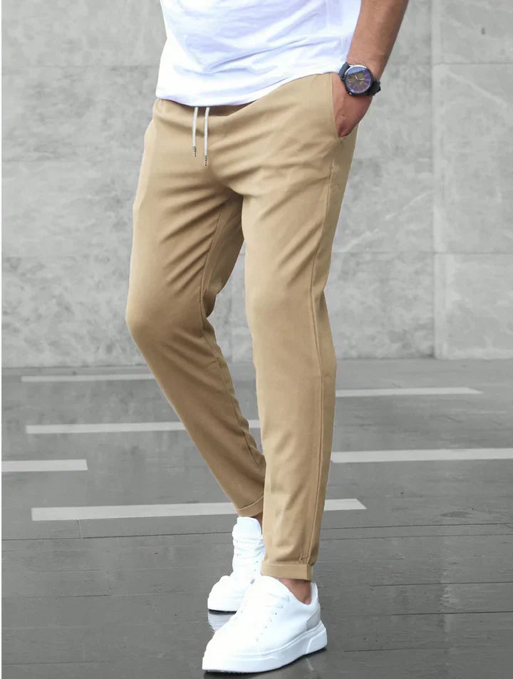 Calças Premium Stretch Renato — Corte Slim em Algodão