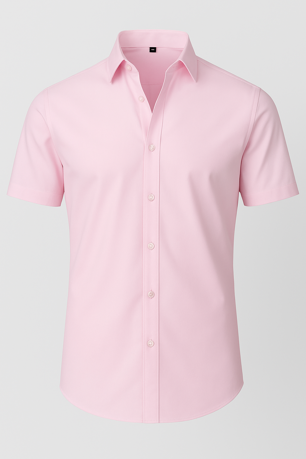 Camisa Não Amassada com Stretch 4-Way – Botões Transparentes