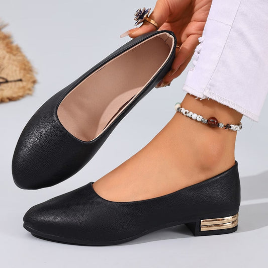 Mocas de couro femininas confortáveis - Confortáveis Sapatos