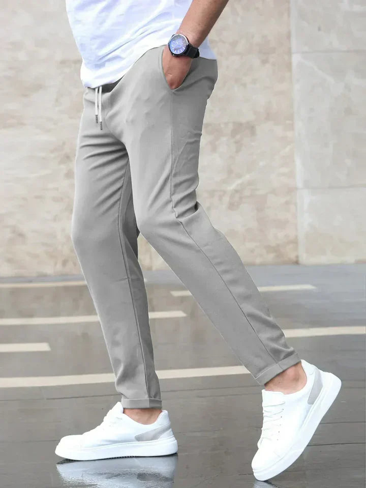 Calças Premium Stretch Renato — Corte Slim em Algodão