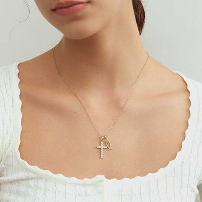 Colar da Fé — Pendente com Símbolo da Cruz Ichthys
