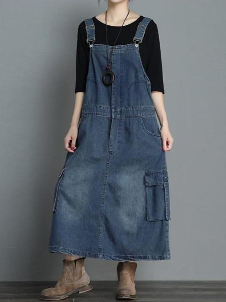 Devé — Vestido de Denim Largado