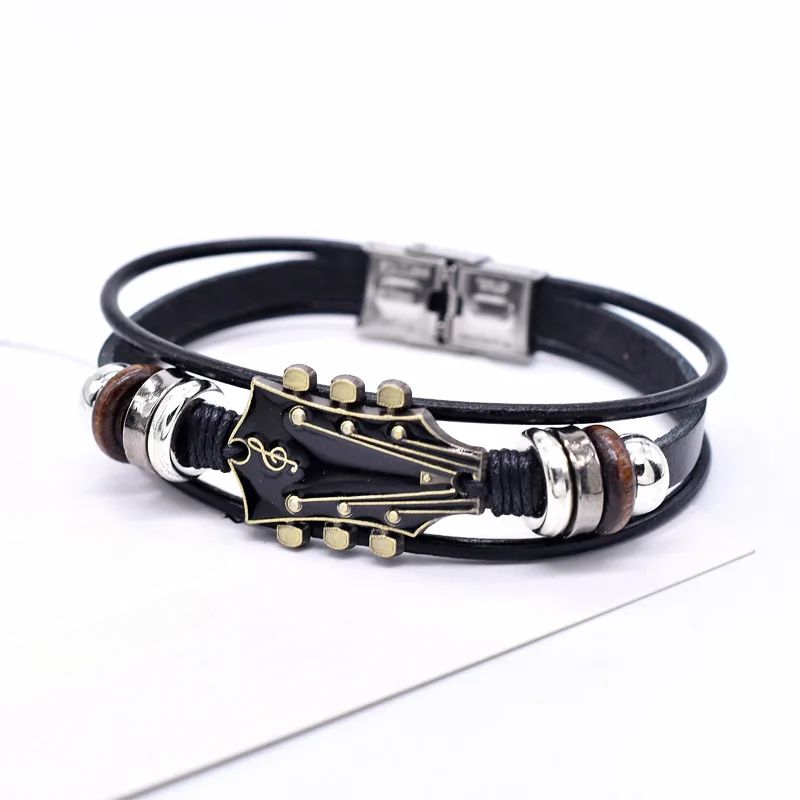 Pulseira de Couro de Guitarra