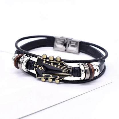 Pulseira de Couro de Guitarra