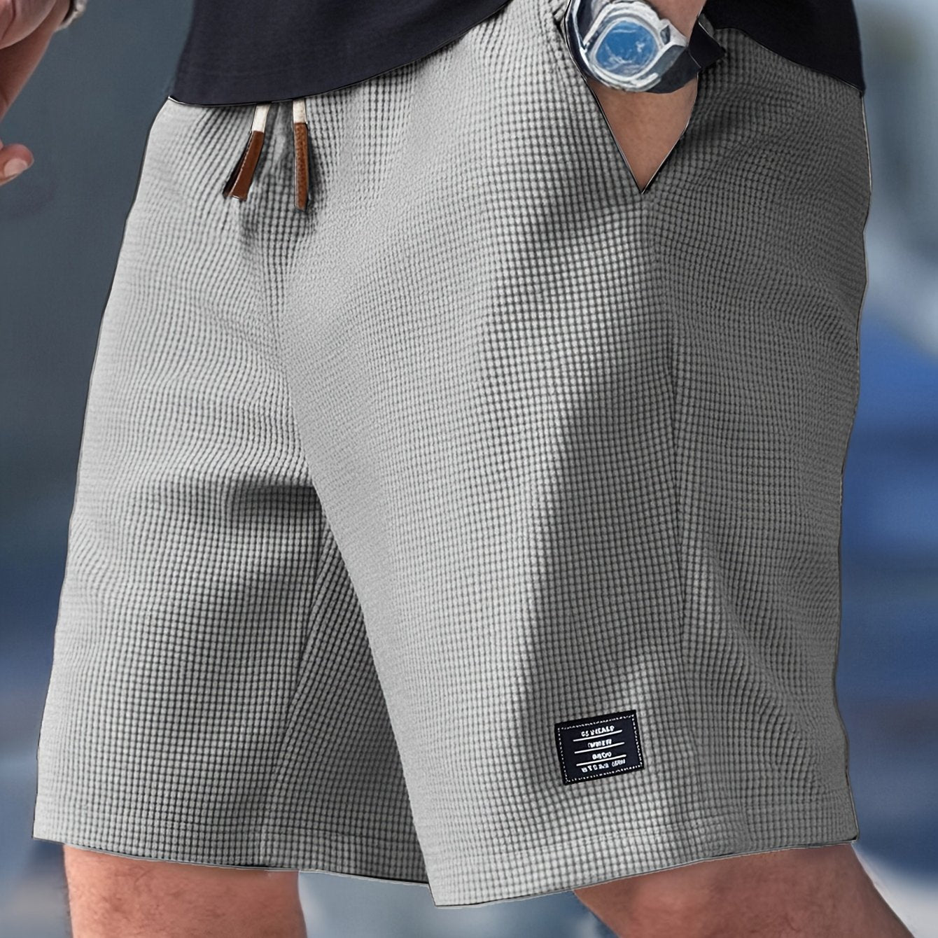 Calções de Conforto Masculinos — Design com Cintura Elástica