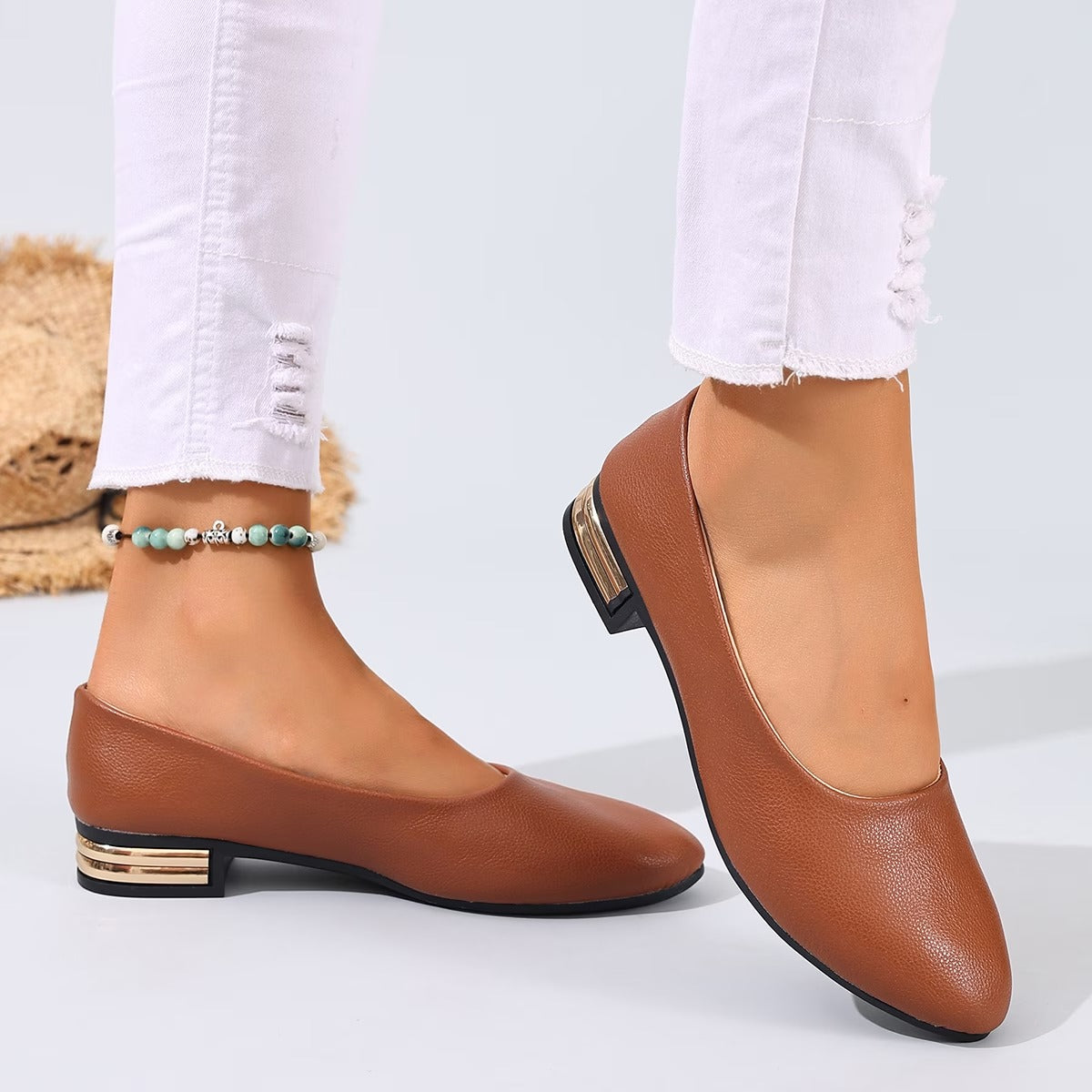 Mocas de couro femininas confortáveis - Confortáveis Sapatos