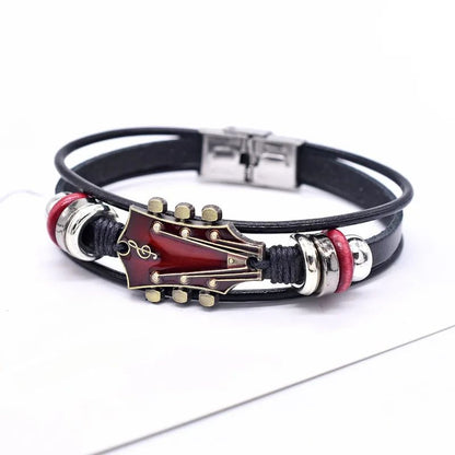 Pulseira de Couro de Guitarra