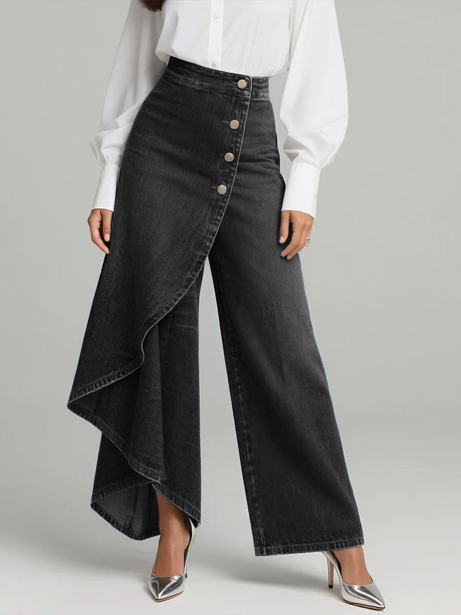 Jeans Femininos de Cintura Alta - Estilo Solto e Elegante