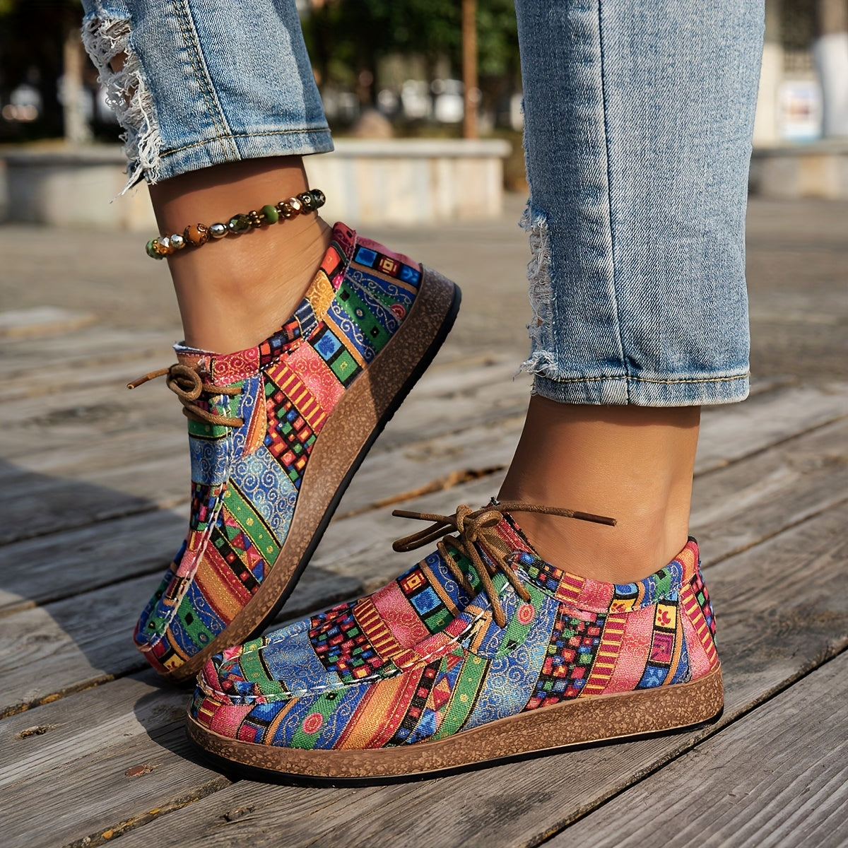 Loafers Artísticos Coloridos - Confortáveis