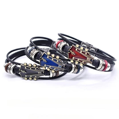 Pulseira de Couro de Guitarra