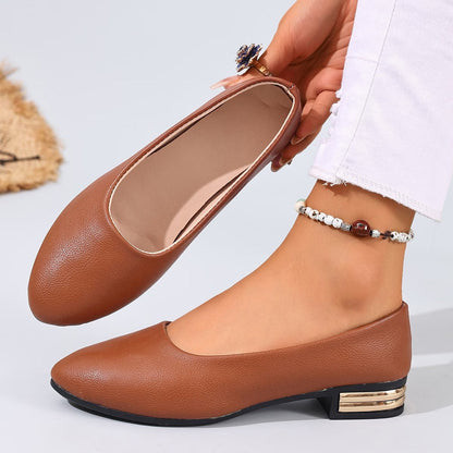 Mocas de couro femininas confortáveis - Confortáveis Sapatos