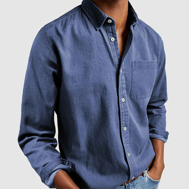 Camisa Confortável para Homens — Corte Relaxado com Botões
