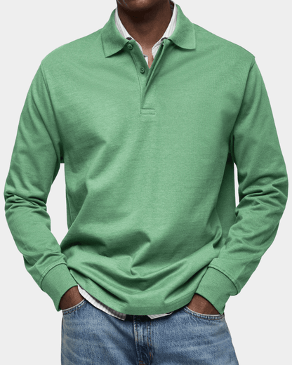 Polo de Primavera Confortável com Mangas Longas