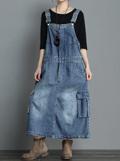 Devé — Vestido de Denim Largado