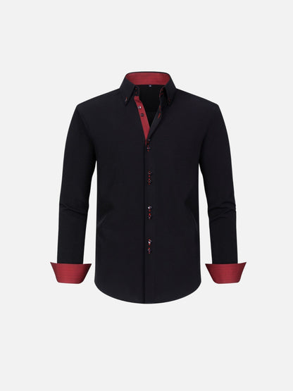 Camisa de Stretch Quatro Vias — Contraste com Cor Correspondente