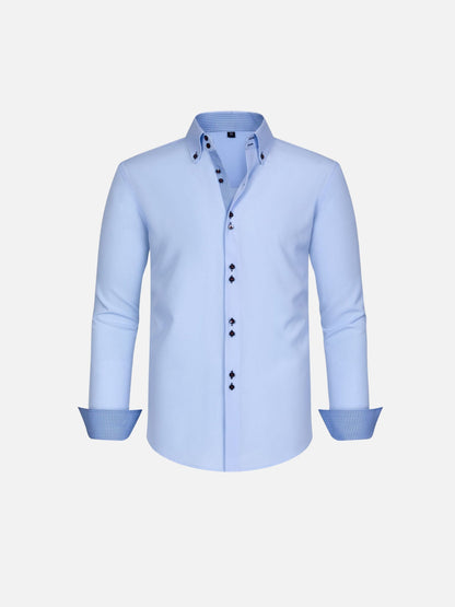 Camisa de Stretch Quatro Vias — Contraste com Cor Correspondente