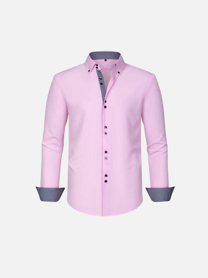 Camisa de Stretch Quatro Vias — Contraste com Cor Correspondente