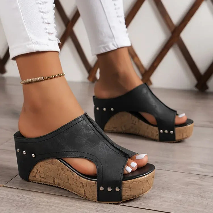Velara — Sandália Wedge com Apoio Arqueado para Mulheres