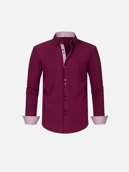 Camisa de Stretch Quatro Vias — Contraste com Cor Correspondente