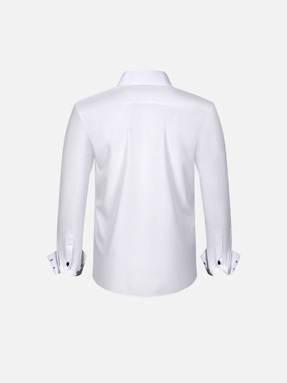 Camisa de Stretch Quatro Vias — Contraste com Cor Correspondente