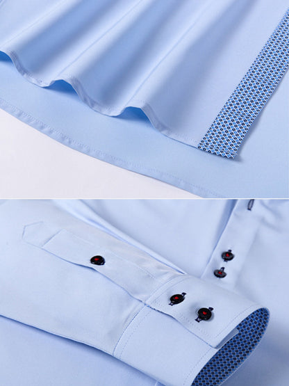 Camisa de Stretch Quatro Vias — Contraste com Cor Correspondente