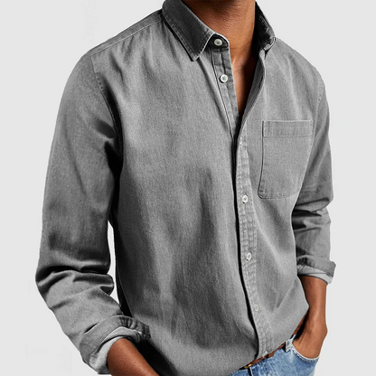 Camisa Confortável para Homens — Corte Relaxado com Botões