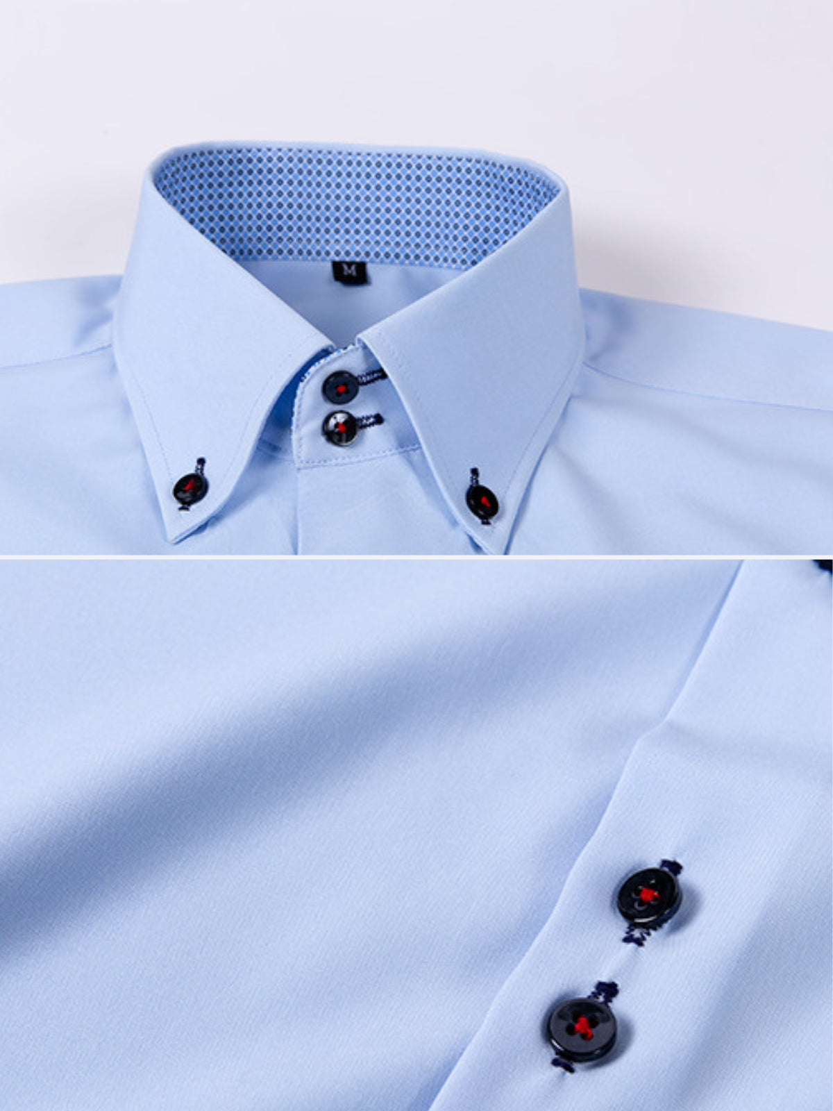 Camisa de Stretch Quatro Vias — Contraste com Cor Correspondente