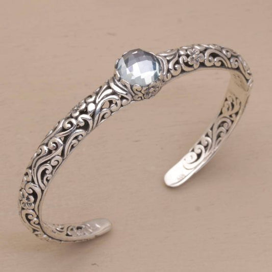 Pulseira Vintage Única em Prata - Elegante Pulseira com Zircônia