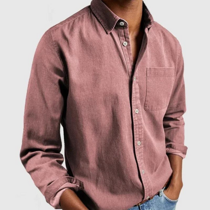 Camisa Confortável para Homens — Corte Relaxado com Botões