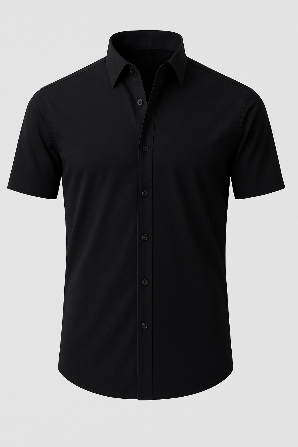 Camisa Não Amassada com Stretch 4-Way – Botões Transparentes