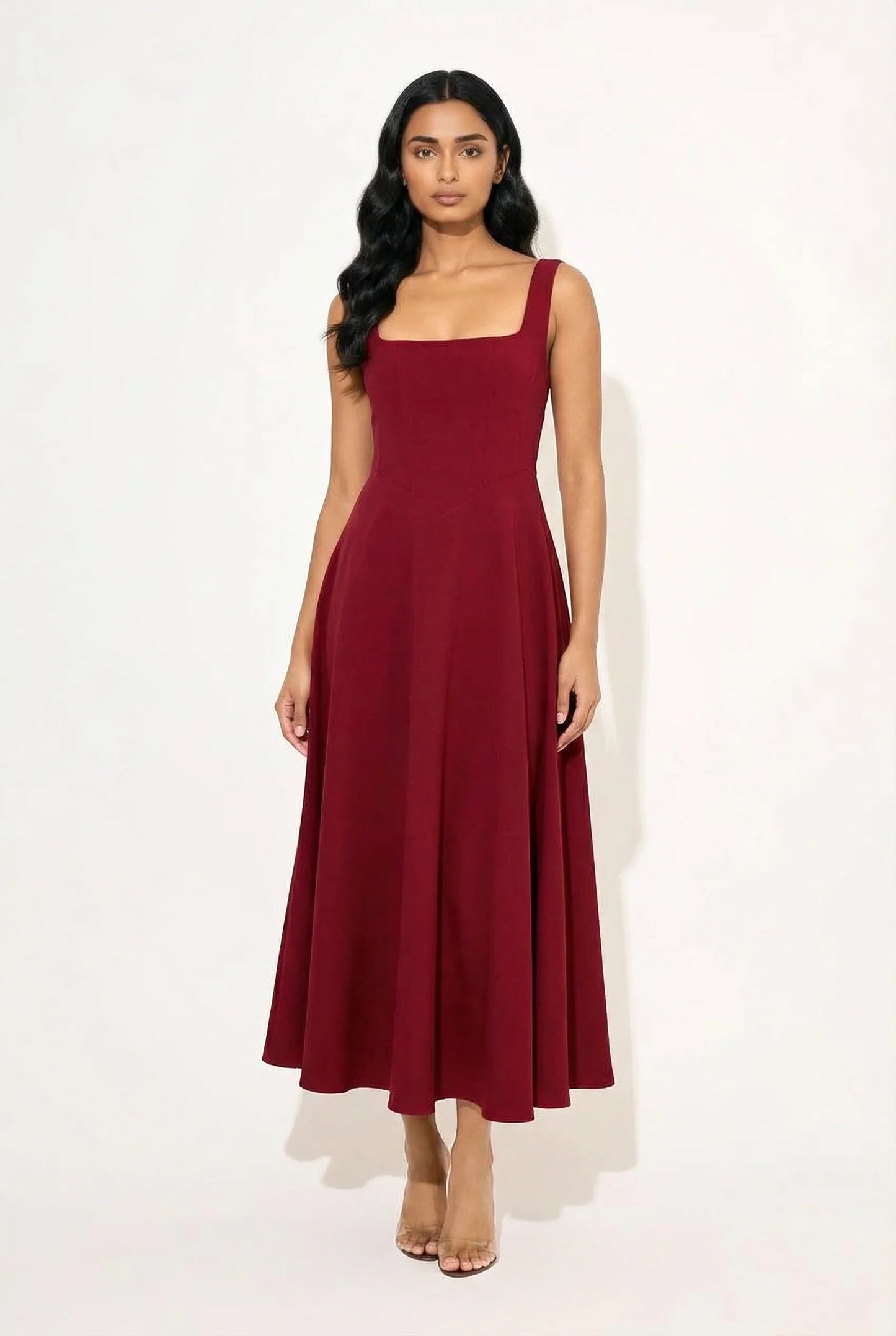 Gracen — Vestido Midi Fluido para Mulheres