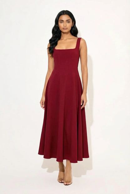 Gracen — Vestido Midi Fluido para Mulheres