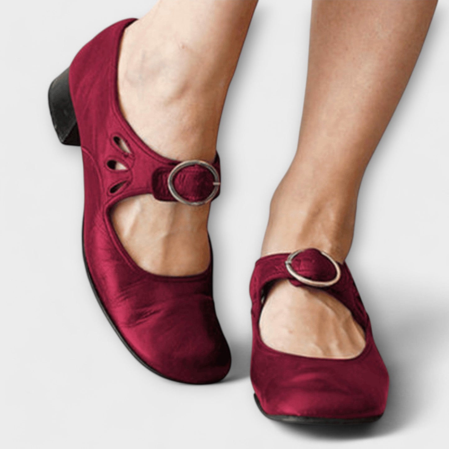Iveta - Sapatos Mary Jane Confortáveis com Salto Baixo
