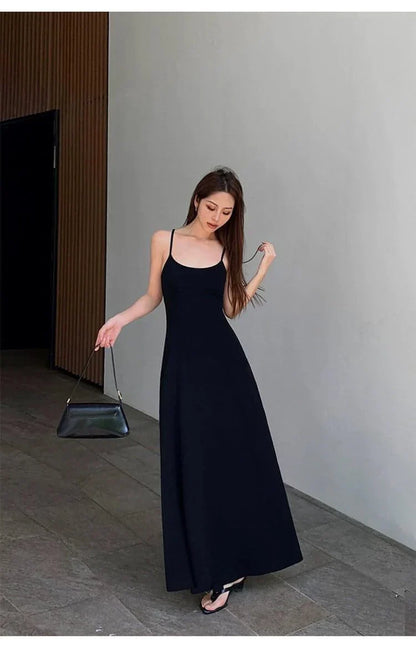 Vestido Maxi de Alças Finas de Verão