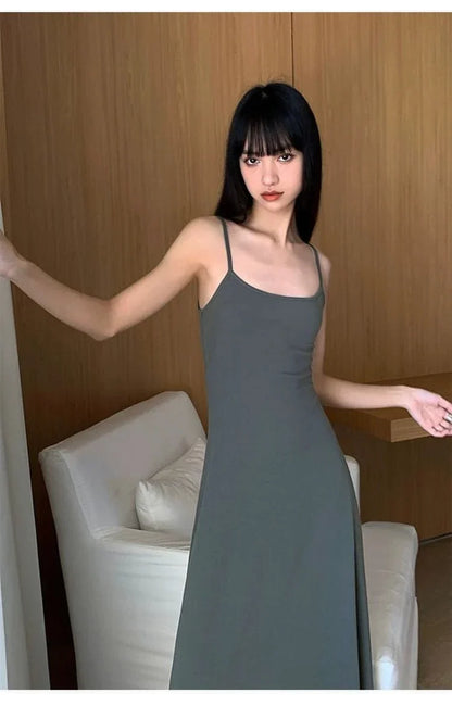 Vestido Maxi de Alças Finas de Verão