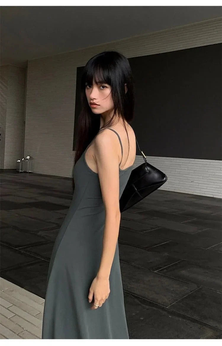 Vestido Maxi de Alças Finas de Verão