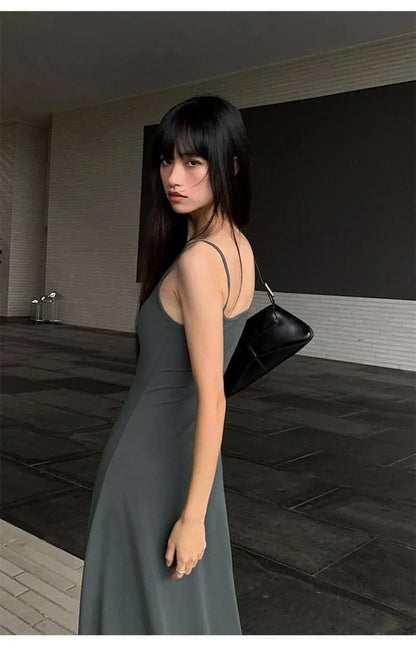 Vestido Maxi de Alças Finas de Verão