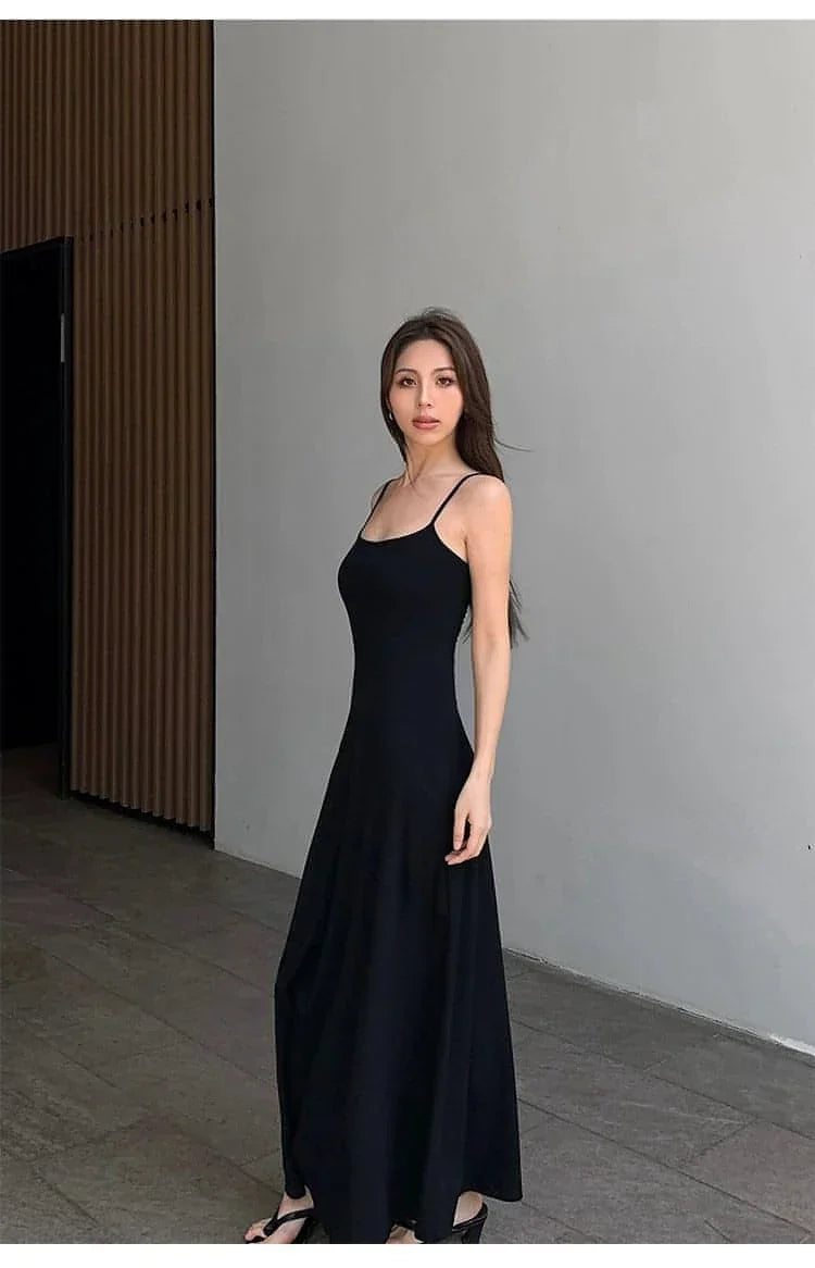 Vestido Maxi de Alças Finas de Verão