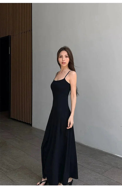 Vestido Maxi de Alças Finas de Verão