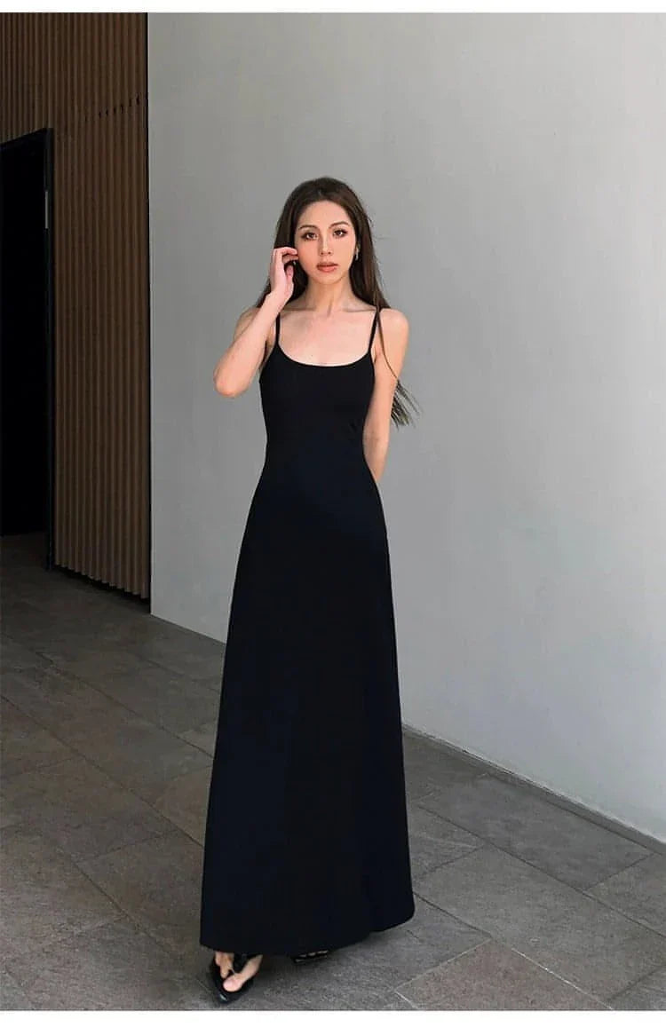 Vestido Maxi de Alças Finas de Verão