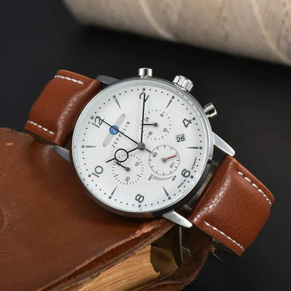 Relógio Cronógrafo Ardenfort Classic — Com Pulseira de Couro