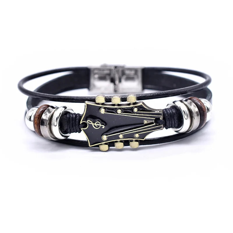 Pulseira de Couro de Guitarra