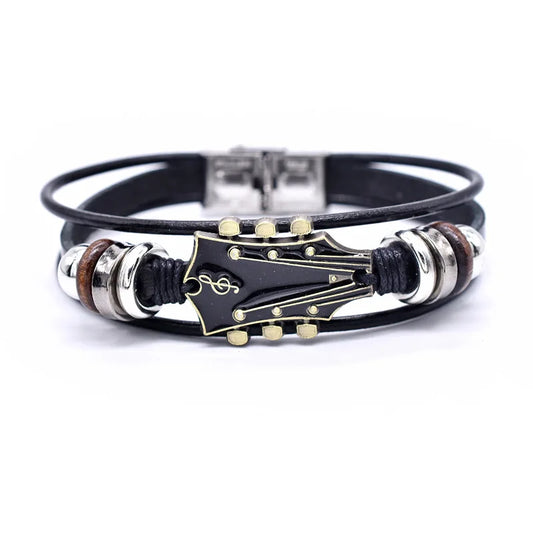 Pulseira de Couro de Guitarra