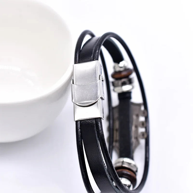 Pulseira de Couro de Guitarra