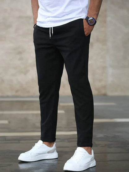 Calças Premium Stretch Renato — Corte Slim em Algodão