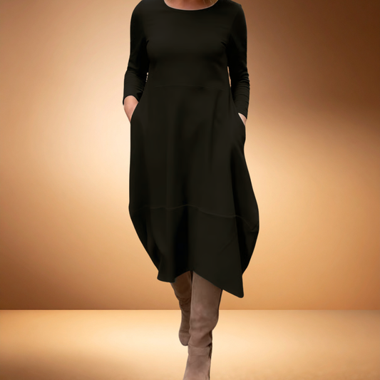 Velvára - Vestido Elegante com Toque de Seda