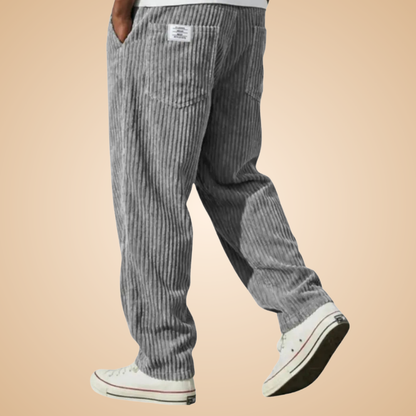 Feldkord — Calças de Veludo Cotele Slim-Fit para Homem