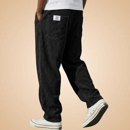 Feldkord — Calças de Veludo Cotele Slim-Fit para Homem