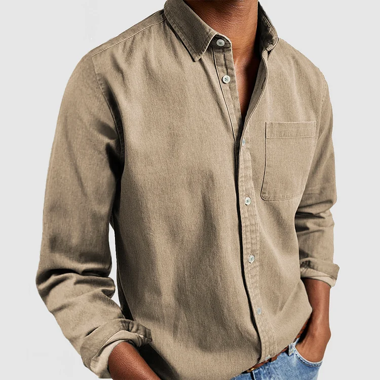 Camisa Confortável para Homens — Corte Relaxado com Botões